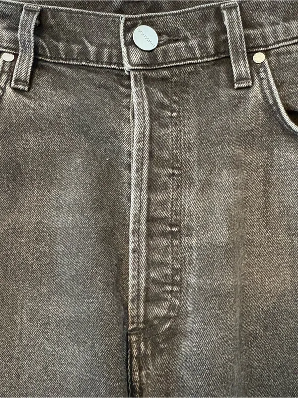 Goldsign high rise straight leg black women's jeans size 28 - Image 4