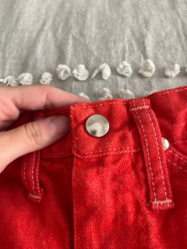 Vintage Wrangler Silverlake Red Denim Cowgirl Shorts - Image 5