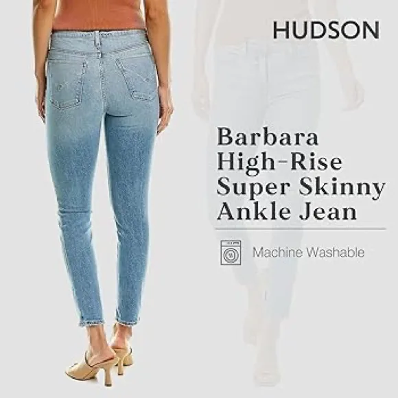 $175 Retail NWT Hudson High-Rise Super Skinny Ankle Jeans - Image 6