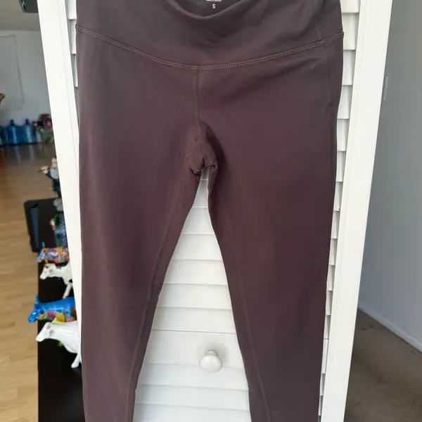 Athleta Brown High Rise Leggings S Side Pockets Athletic Yoga - Image 7