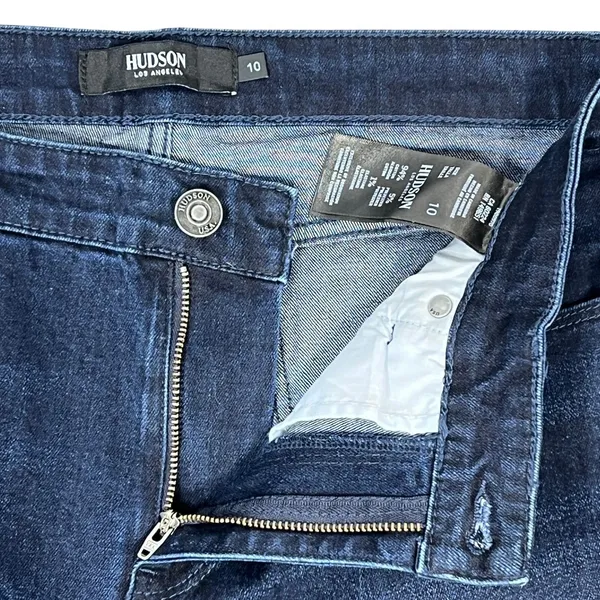 Hudson Straight Leg Jeans Sz 10 Dark Wash Stretch Denim Mid Rise Comfort NEW! - Image 5
