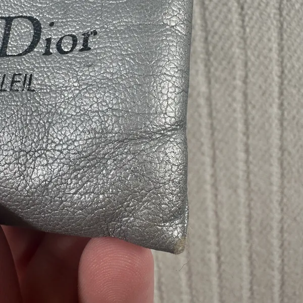 Vintage Christian Dior Sunglasses Case Glasses Case Silver Lunettes De Soleil - Image 6