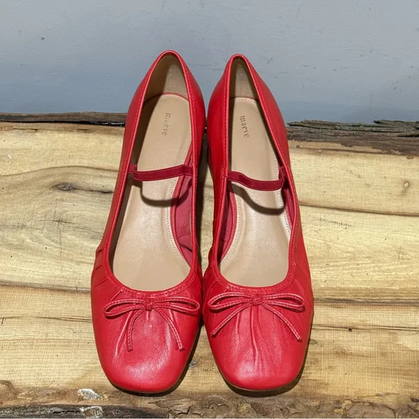 Maeve Red‎ Double Strap Mary Janes Size 10-10.5 A48 - Image 5