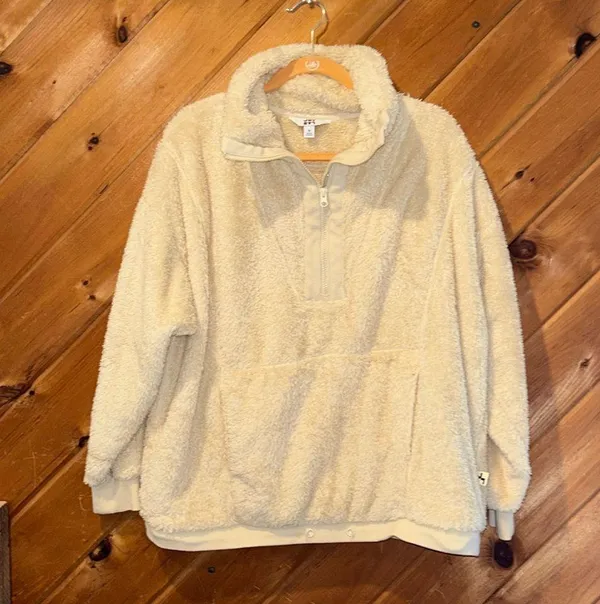 Joylab cream fleece quarterzip pullover sweatshirt - Image 2