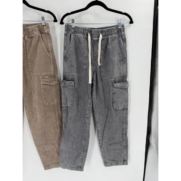 Gap Easy Jean Cargo Pants Women XS Brown Grey 2 Pack Elastic‎ Waist Gorpcore - Image 3