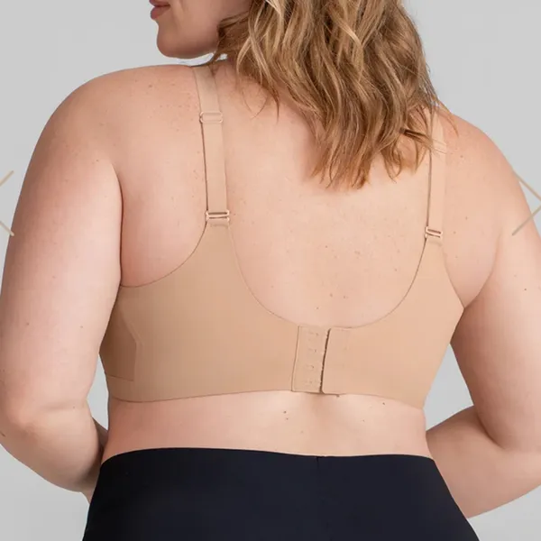 Honeylove Wire Free CrossOver Bra in Sand (Tan/Nude) - Size M (36 B/C) - Image 2