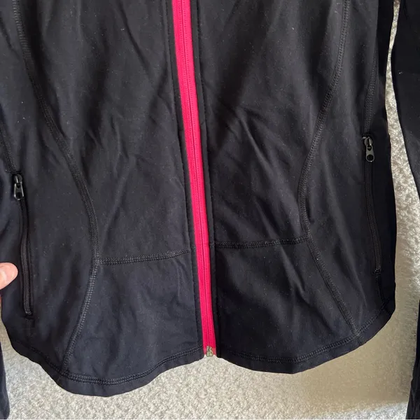 Lululemon Women’s Rare‎ Vintage Define Jacket Luon Full Zip Up Black/Pink Size 6 - Image 7