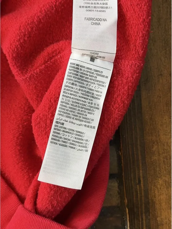 Vintage Y2K Abercrombie & Fitch Preppy Collegiate 00s Red Hoodie size small - Image 7