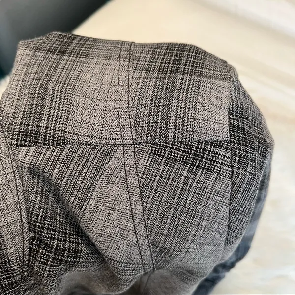 Christopher & Banks gray plaid open front blazer jacket size large - Image 10