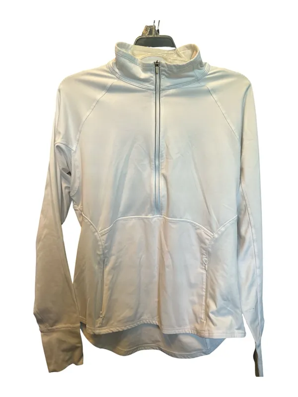 Athleta tech mesh detail half zip pull over size large - Image 2