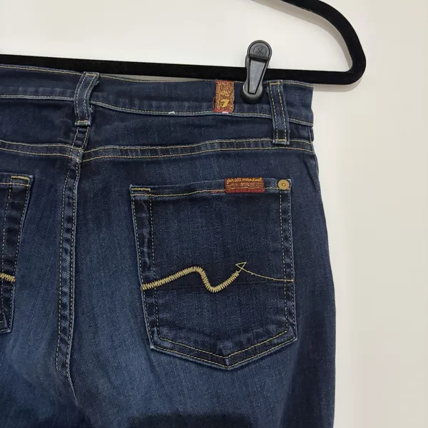 7 For All Mankind Jeans Womens 29 Blue Roxanne Ankle Skinny Stretch Dark Wash - Image 6
