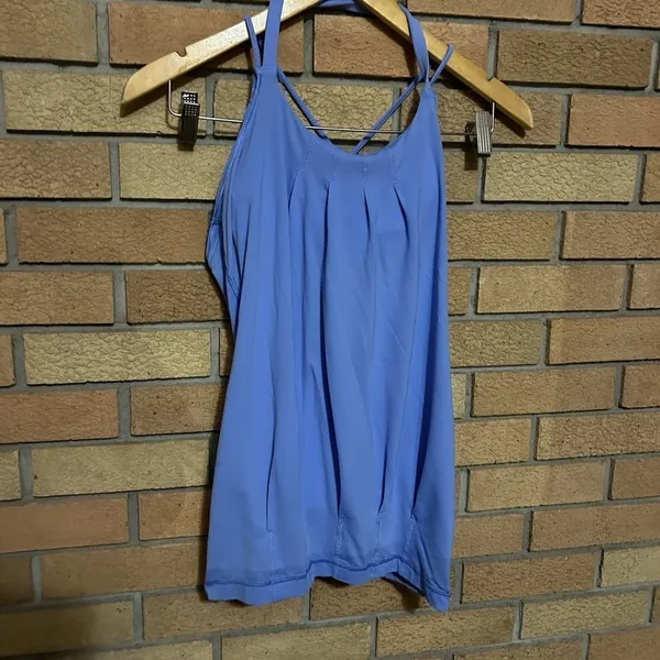Lululemon Flow & Go Tank Top Lullaby Blue/Purple Unpadded Bra Size 4 - Image 3
