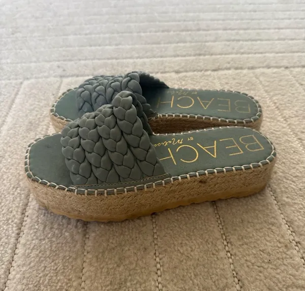 Beach platform sandals Blue Size 7 - Image 3