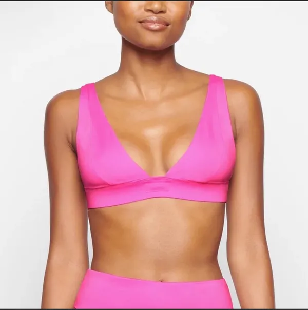 SKIMS Taffy Plunge Bikini Top - Image 3