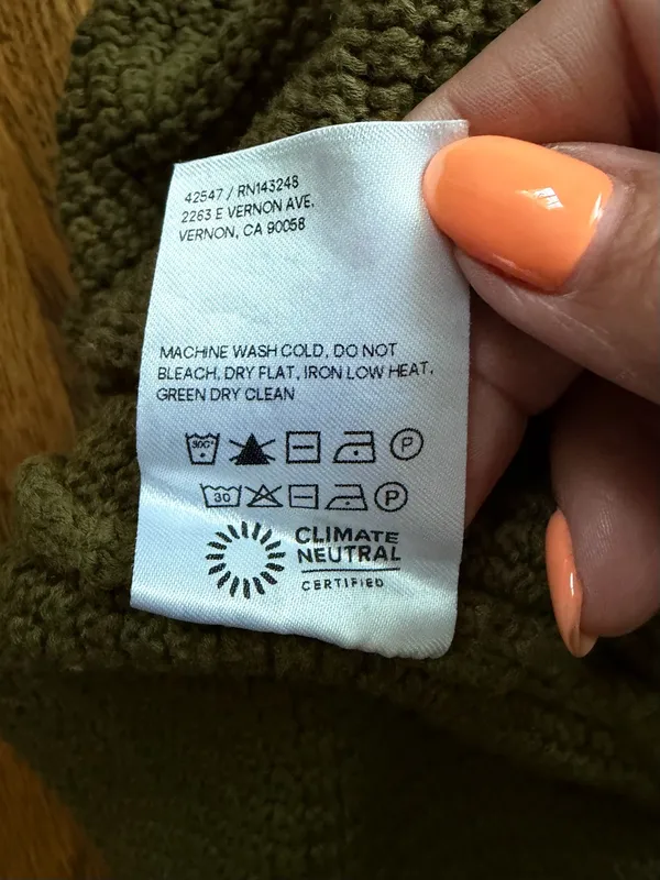 Reformation Suzanne Halter Sweater Tank Olive Oil Green Open Knit Keyhole Top L - Image 8