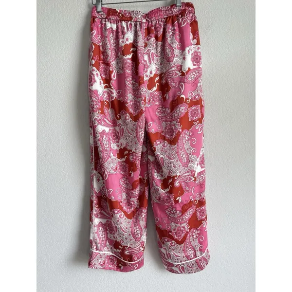 J. Crew Size‎ 6 Women's Pink Pants Relaxed Vintage Paisley Baez Casual Comfort - Image 10