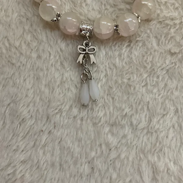 D’Bello Pink Glass gold silver tone bracelet - Image 4