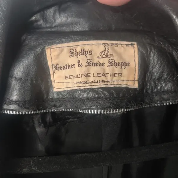 Vintage Black leather jacket sz 6/8 - Image 6
