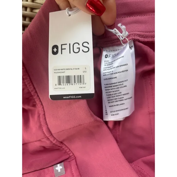 FIGS NWT Breast Cancer Edition High‎ Waist Zamora Jogger Scrub Pants Large Tall - Image 4