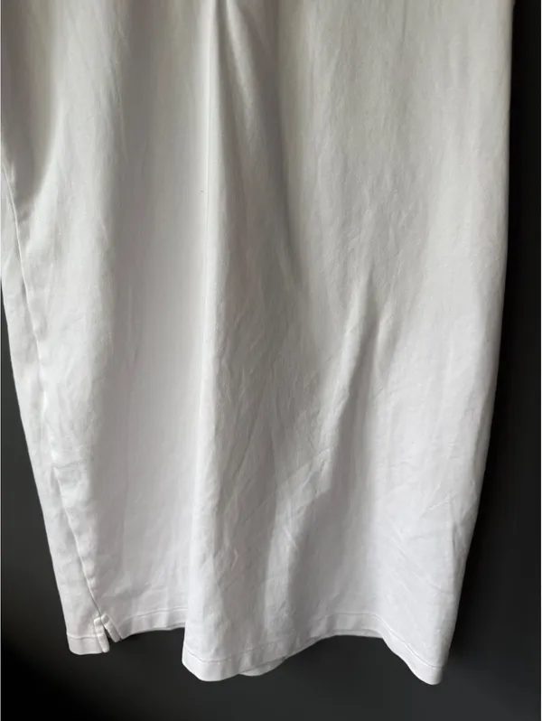 Ralph Lauren White Polo Shirt Dress with Navy Logo - Size Large - Image 5