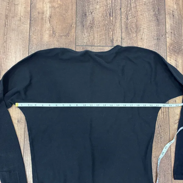 Lululemon Take It All In Cotton-Blend Ribbed Knit Sweater Black Women's Size 4 - Image 7