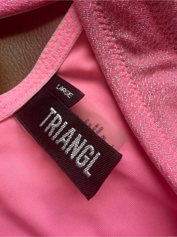 Triangl Mica Pitaya Sparkle Pink Bikini Size Large Bottom Medium Top - Image 5