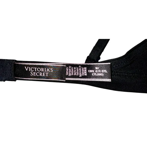 Victoria's Secret Black Lace Halter Bra Size Medium Sexy Romantic Coquette‎ - Image 6
