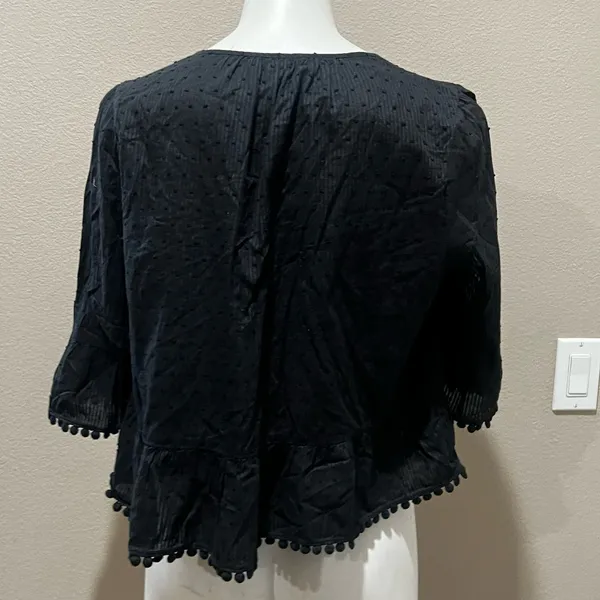 Madewell black short sleeve blouse - Image 5