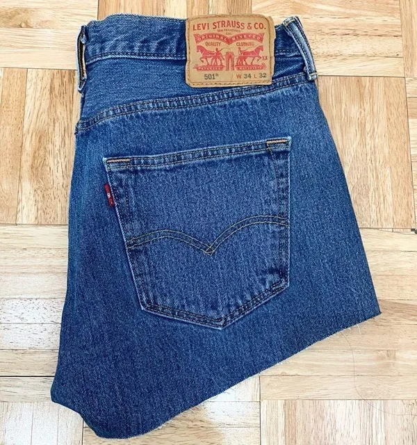 LEVI’S 501 Button Fly Denim Cut-off Shorts Size 34 - Image 5