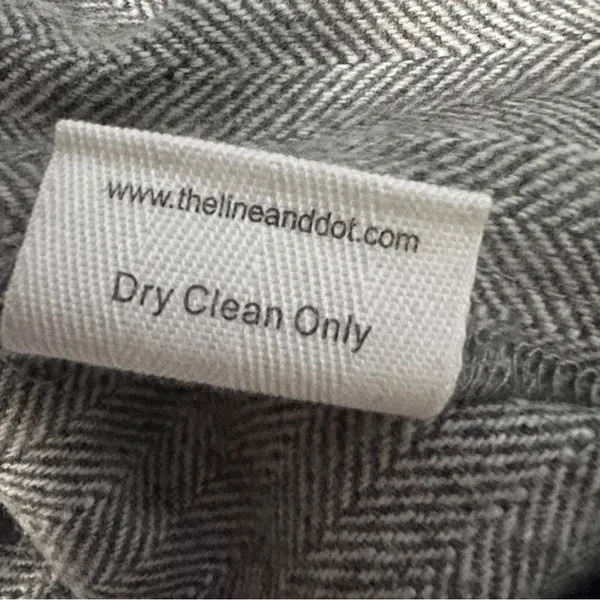 Line & Dot Paola Wool Blend High Rise Belted Trousers Grey L NWT - Image 11