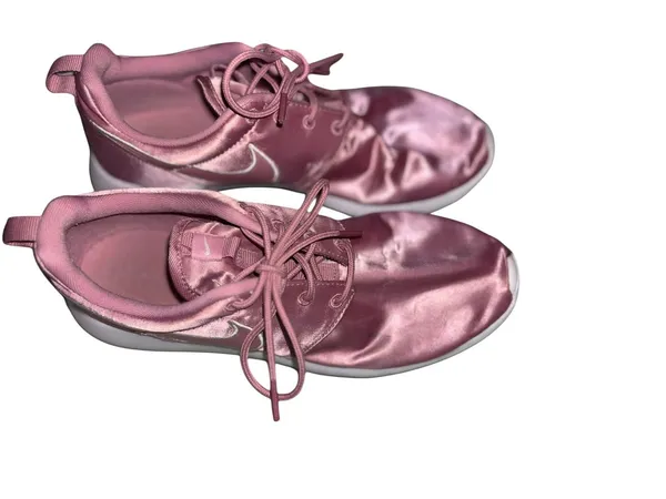 Nike Women’s Pink Satin Sneakers - Image 6