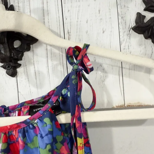 Summersalt High Neck Tiered Maxi Dress Floral Print Size L NWOT - Image 5