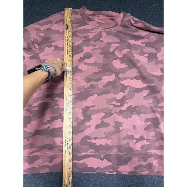 LULULEMON PERFECTLY OVERSIZED CREW SWEATSHIRT Sz 14 CAMO BRIER ROSE HERITAGE 365 - Image 4