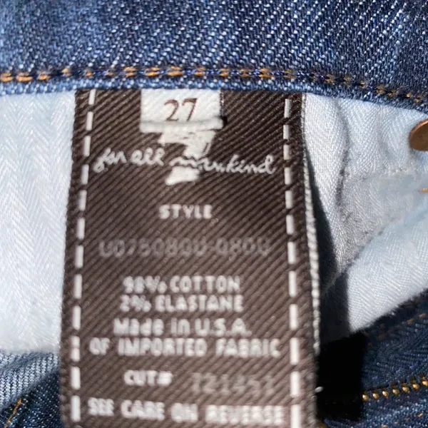 Seven For All Mankind Bootcut Jeans Size 27 Stretch Classic Denim Y2K premium - Image 8