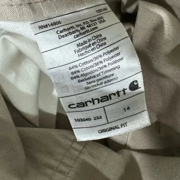 Carhartt Original Fit Khaki Shorts Women’s 14 - Image 4