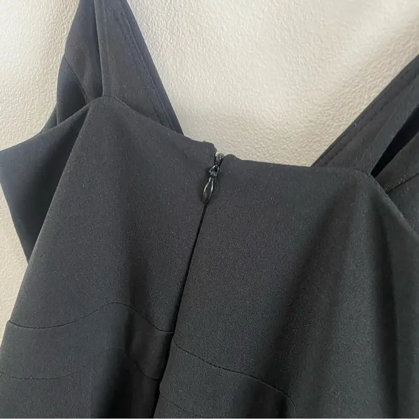 BHLDN Caron Midi Dress Black Size 0 Sleek Formal Cocktail Wedding‎ Guest Chic - Image 8