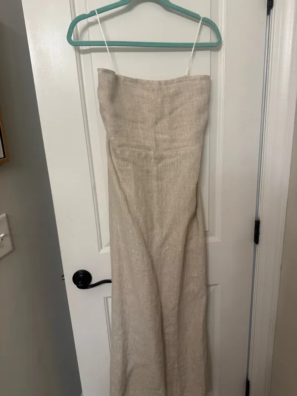 Olivaceous Linen Dress - Image 2