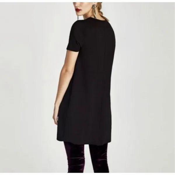 ✨Zara Rubberized Jaguar Casual Sz Medium Dress✨ - Image 8