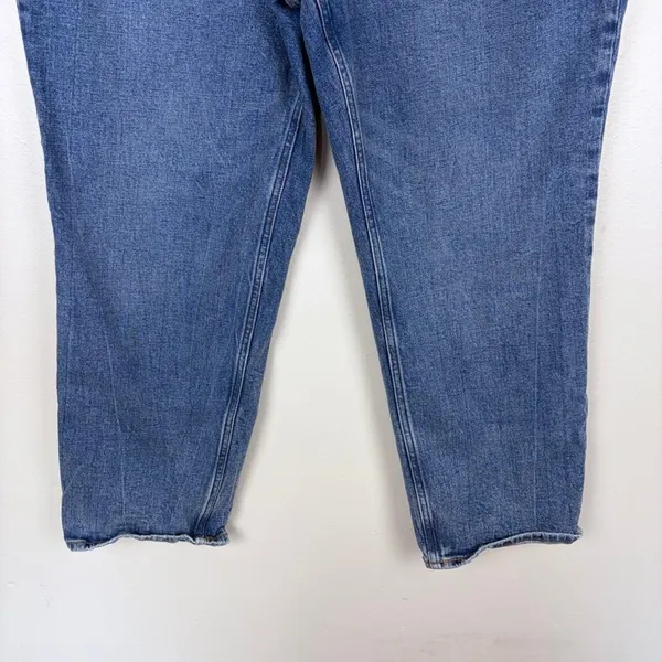 Abercrombie & Fitch The Ankle Straight Jeans Medium Wash‎ Ultra High Rise 32/14S - Image 3