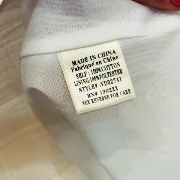 Very J white collard button up dress size small - Image 6