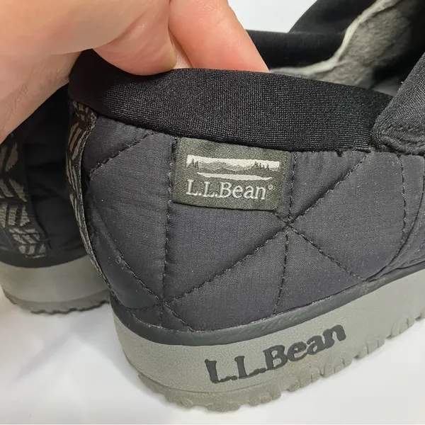 L.L. Bean Ultra light prima loft slip on shoes black‎ quilted size 9 - Image 6