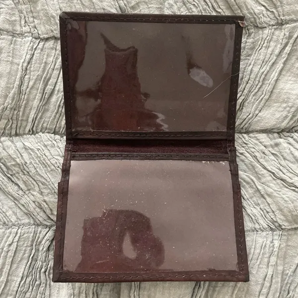 Vintage Leather Card Holder Brown - Image 3