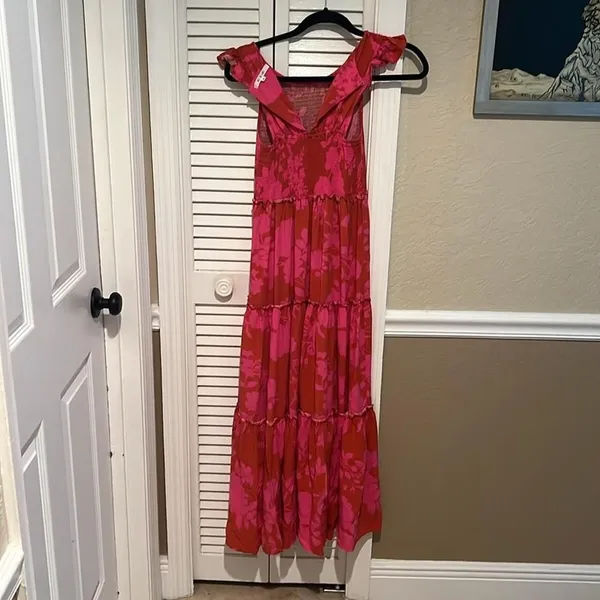 Abel The Label Women's Red and Pink Dress - Image 4