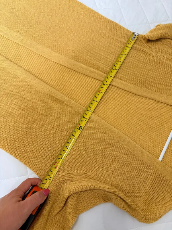 A New Day Mustard Open Front Cardigan Sweater S Lightweight Duster Cozy Layering - Image 5