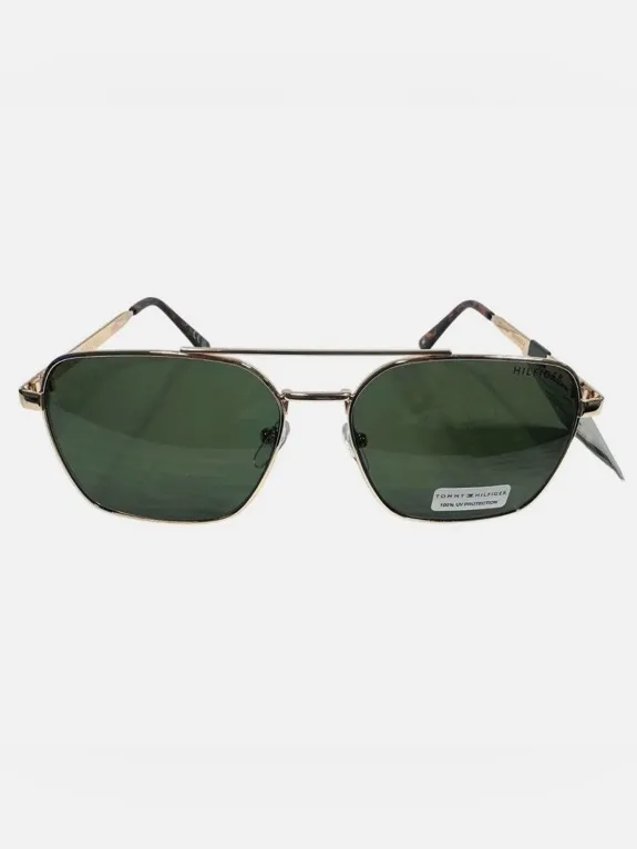NWT TOMMY HILFIGER MM OM687 Gold/Green Mens Sunglasses - Image 2