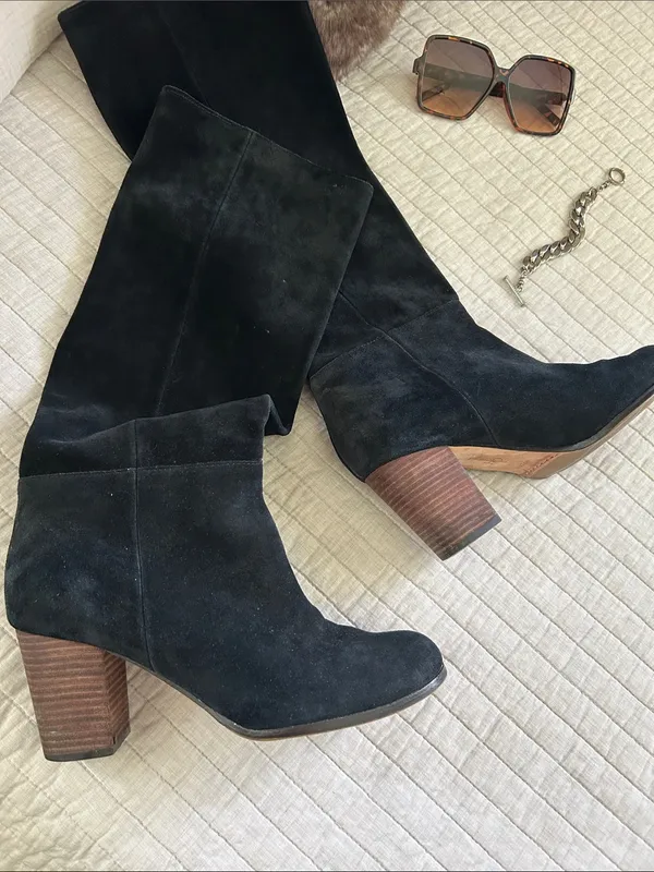 Cole Haan Cassidy Tall black suede heeled boot nike air 9 boho - Image 3