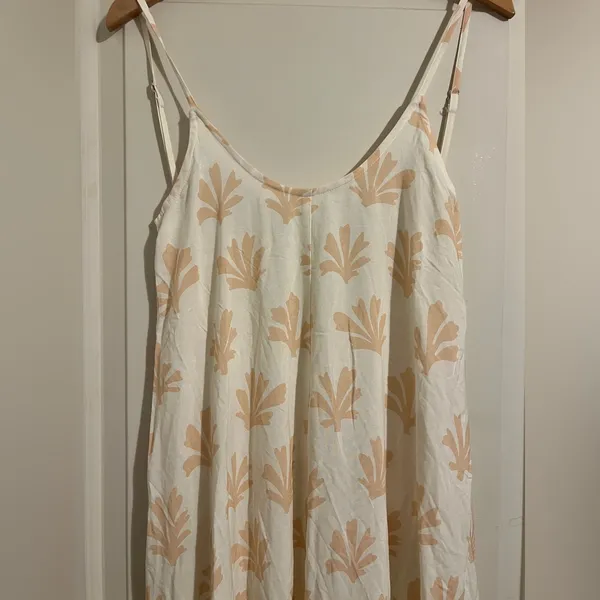 Citrine Swim Leta Dress $169 Hawaiian Shell‎ Tan Reef Resortwear Beach Tank Maxi - Image 3