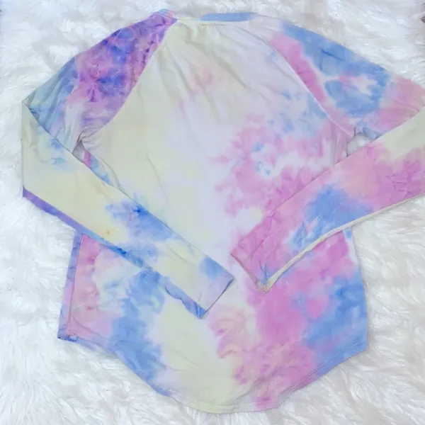UK2LA Tie Dye Hey Hey Pj’s All Day Long Sleeve Pajama Top - Image 3