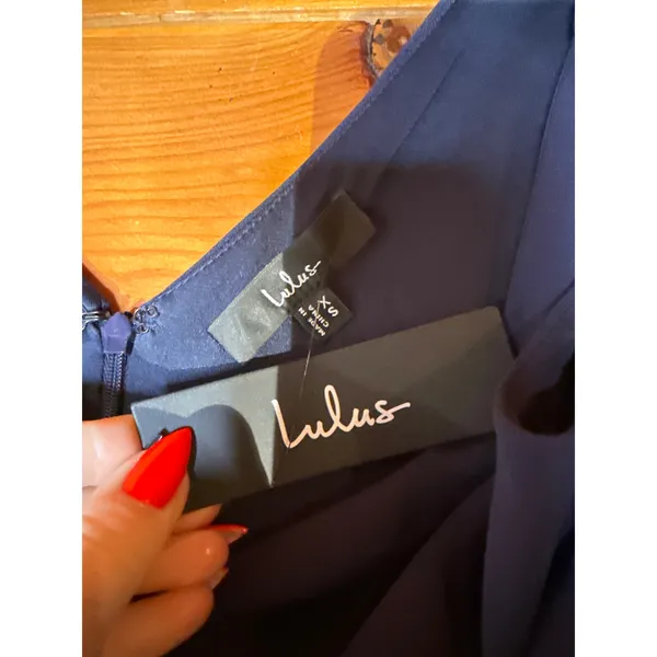 NWT Lulus Melora Navy Blue Sleeveless Maxi Dress Gala Banquet Bridesmaid Size XS - Image 7