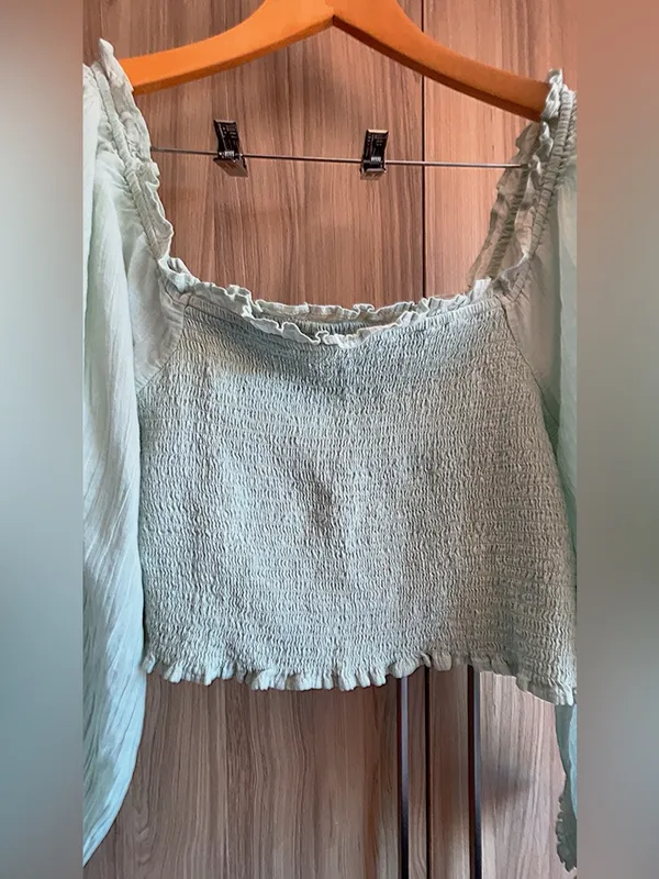 Aerie smocked puff sleeve top - Image 3
